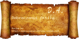 Debreczenyi Attila névjegykártya