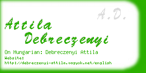 attila debreczenyi business card